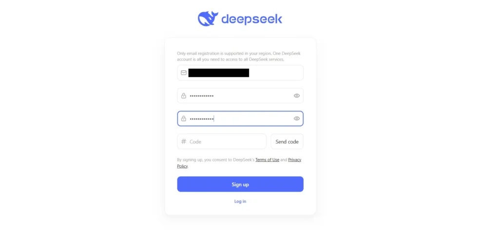 DeepSeek 가입 자격 증명서